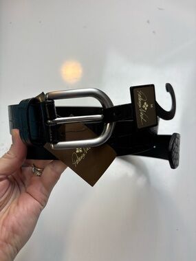 Patricia Nash Croc-Embossed Leather Belt sz M
